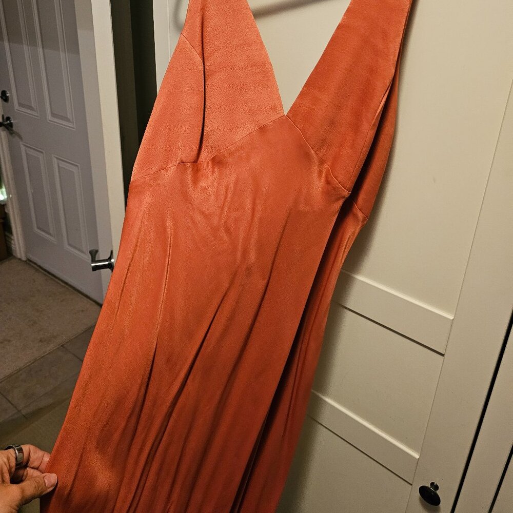 Park & Fifth Burnt Orange V-Neck Wedding Dress